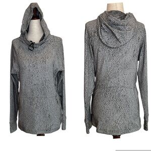 Lululemon Scuba Neck Hoodie Pullover Size 4 Heathered Black